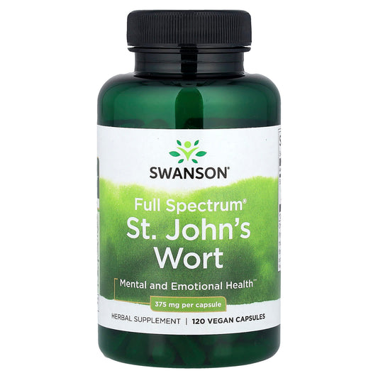 Swanson, Full Spectrum® St. John's Wort, 375 mg, 120 Vegan Capsules - Image 1
