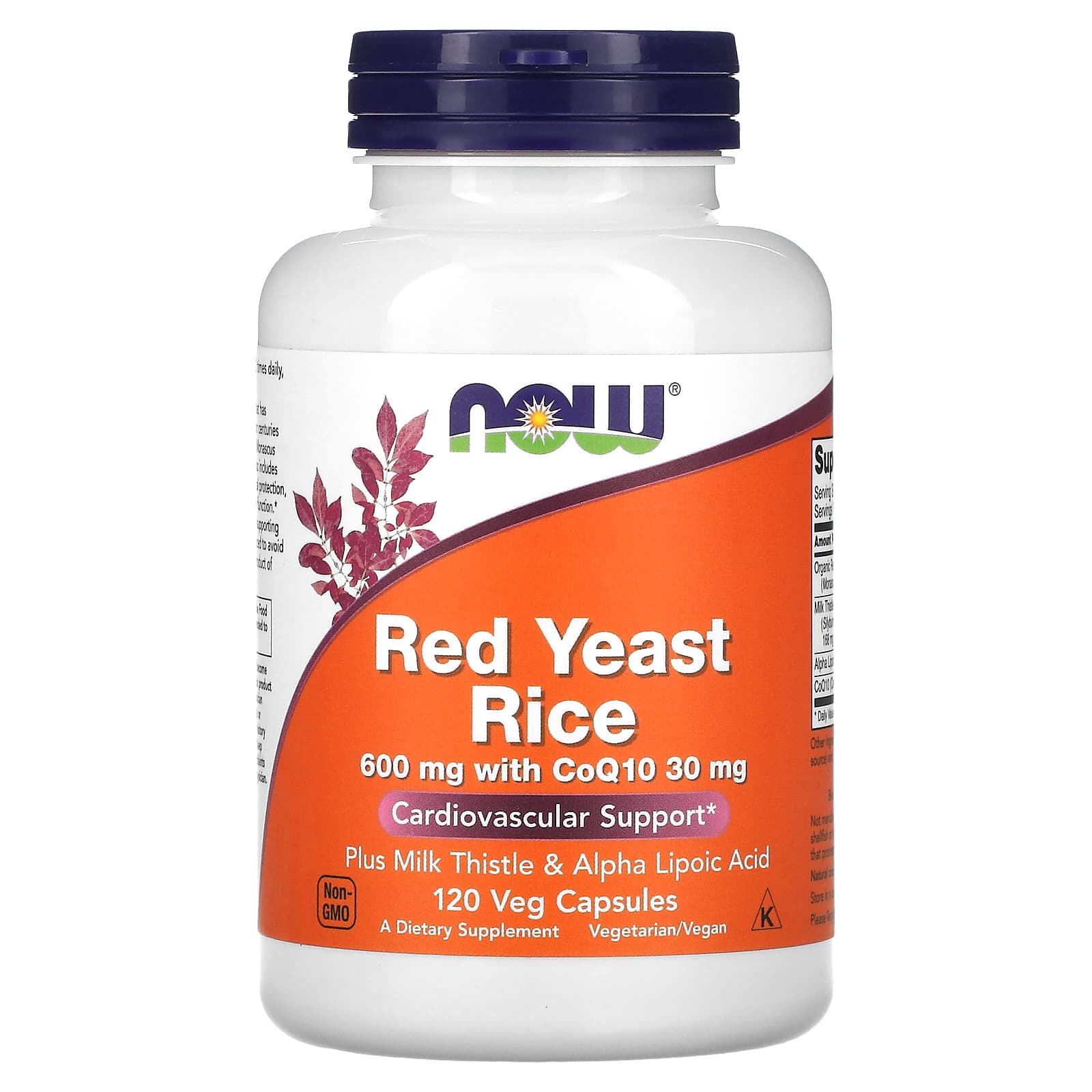 NOW Foods, Red Yeast Rice, 120 Veg Capsules - Image 1