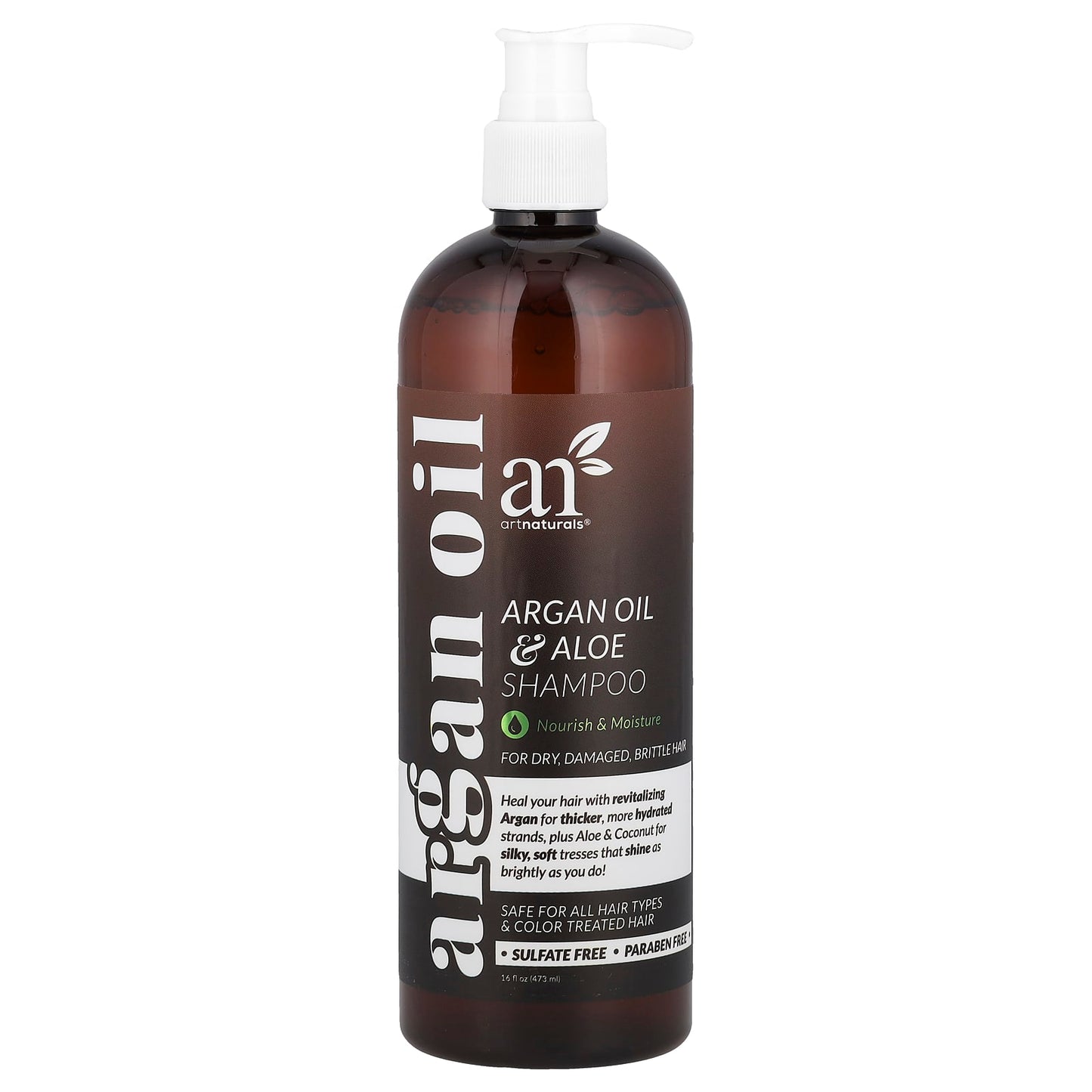 Argan Oil & Aloe Shampoo for Dry, Damaged Hair - 16 fl oz - Image 1