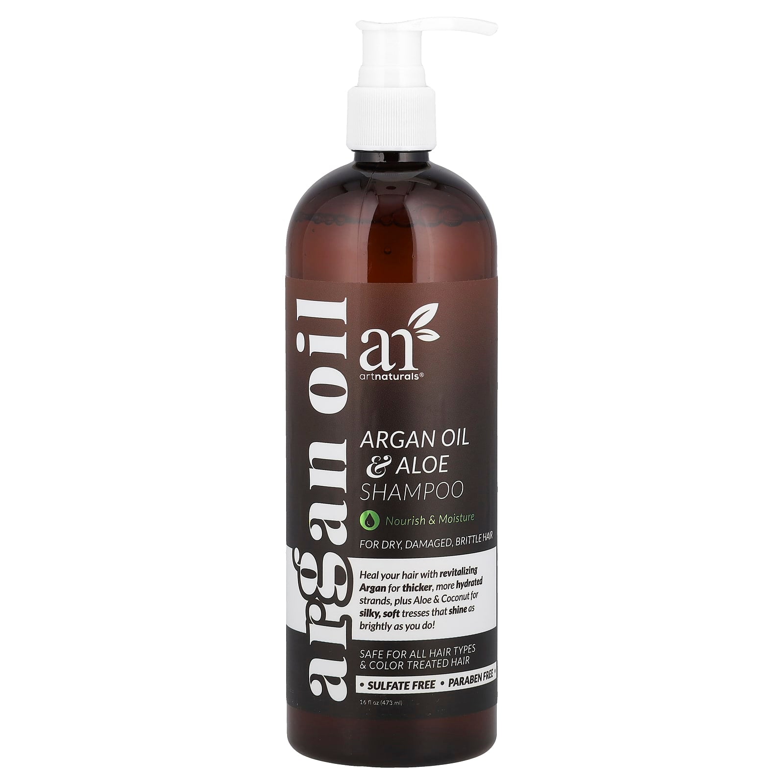 Argan Oil & Aloe Shampoo for Dry, Damaged Hair - 16 fl oz - Image 1