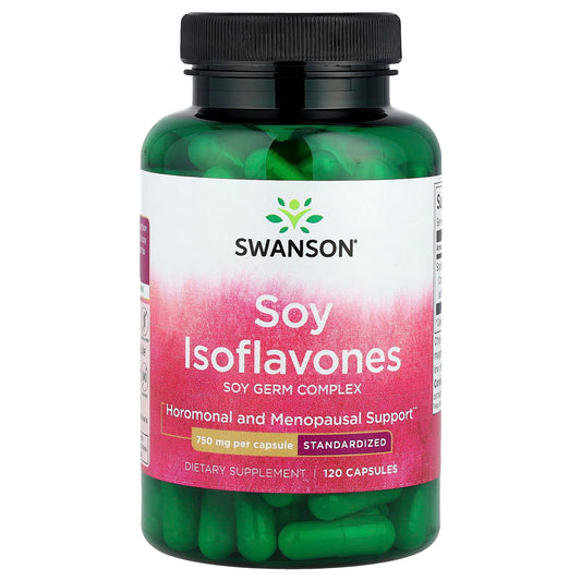 Swanson, Soy Isoflavones, 750 mg, 120 Capsules - Image 1