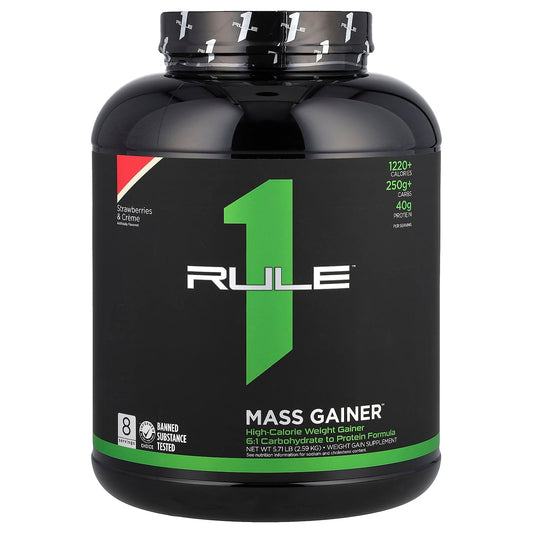 Rule One Proteins, Mass Gainer™, Strawberries & Creme, 5.71 lb (2.59 kg) - Image 1