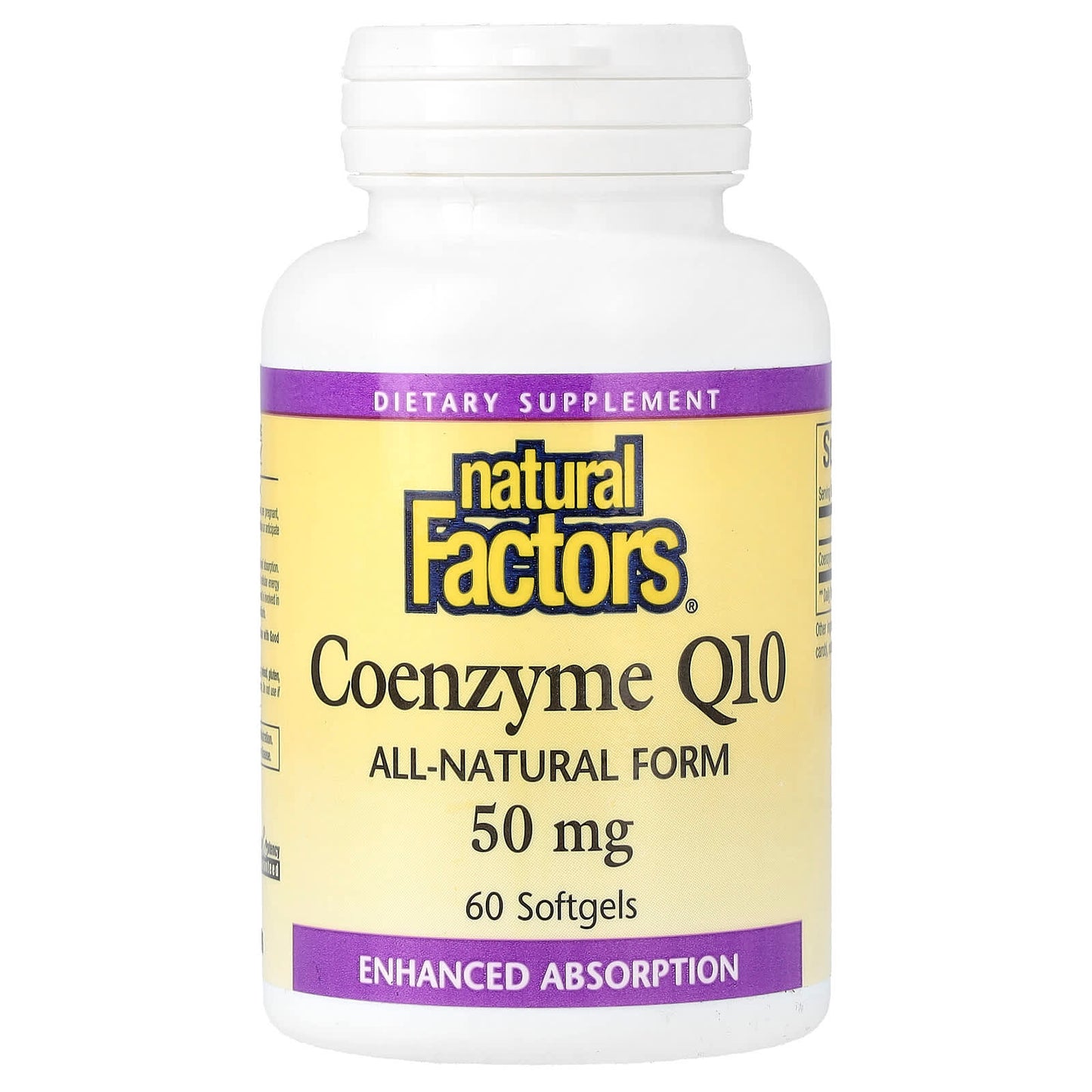 Natural Factors, Coenzyme Q10, 50 mg, 60 Softgels - Image 1