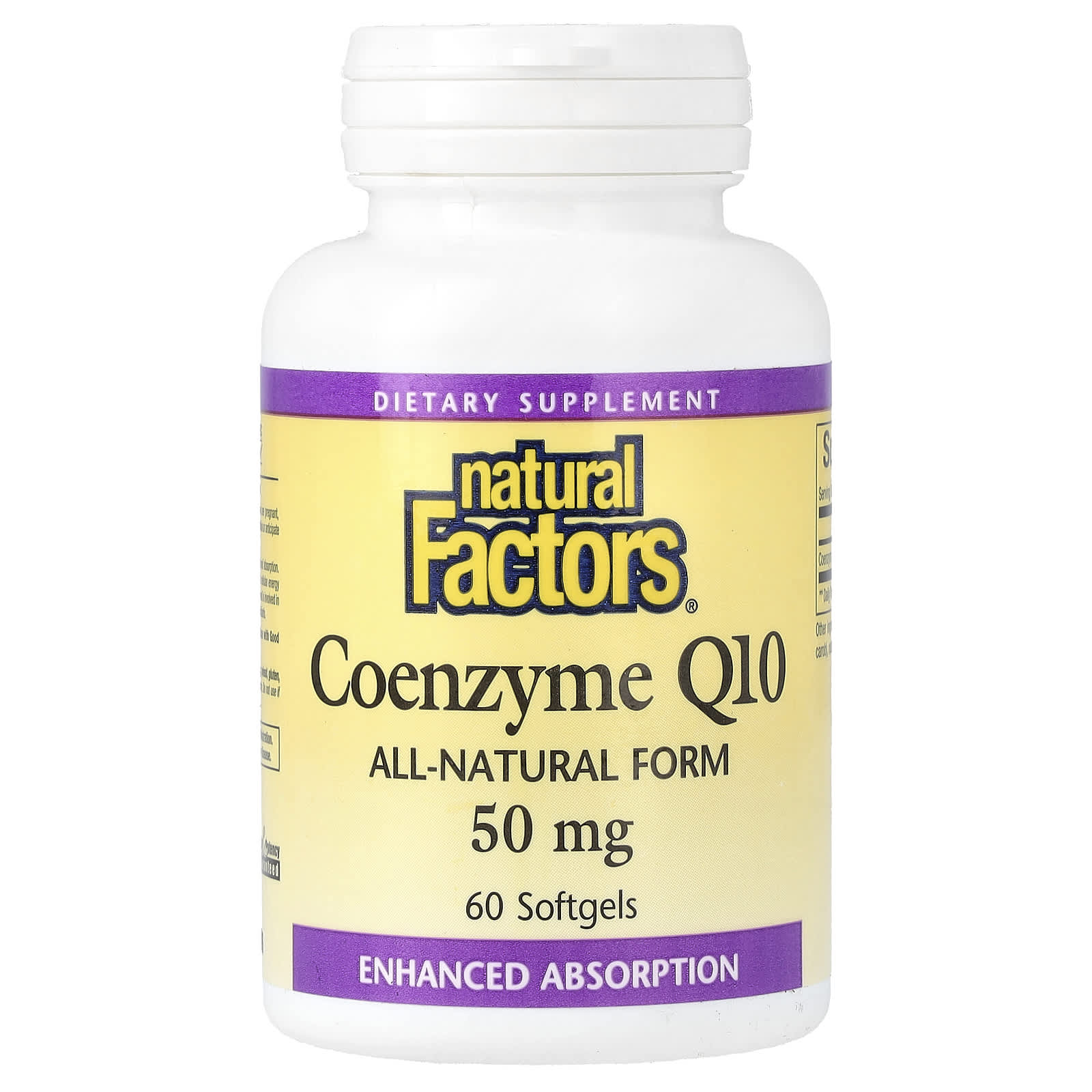 Natural Factors, Coenzyme Q10, 50 mg, 60 Softgels - Image 1
