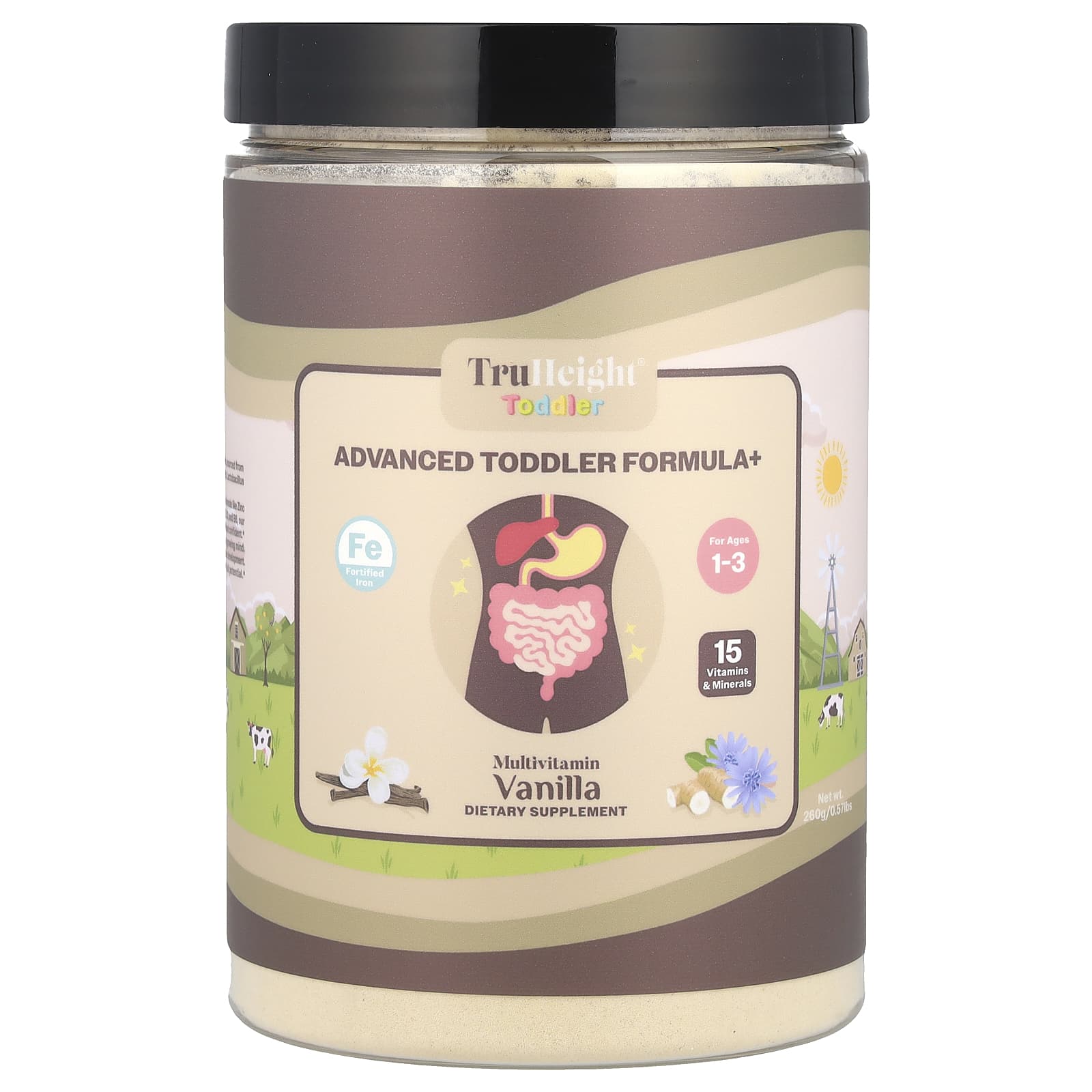 TruHeight, Advanced Toddler Formula+, For Ages 1-3, Vanilla, 0.57 lbs (260 g) - Image 1