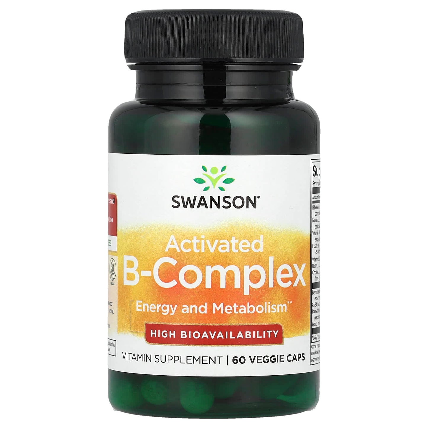 Swanson, Activated B-Complex, 60 Veggie Caps - Image 1