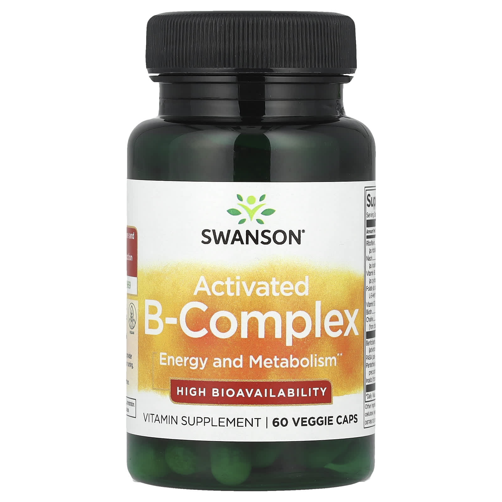 Swanson, Activated B-Complex, 60 Veggie Caps - Image 1