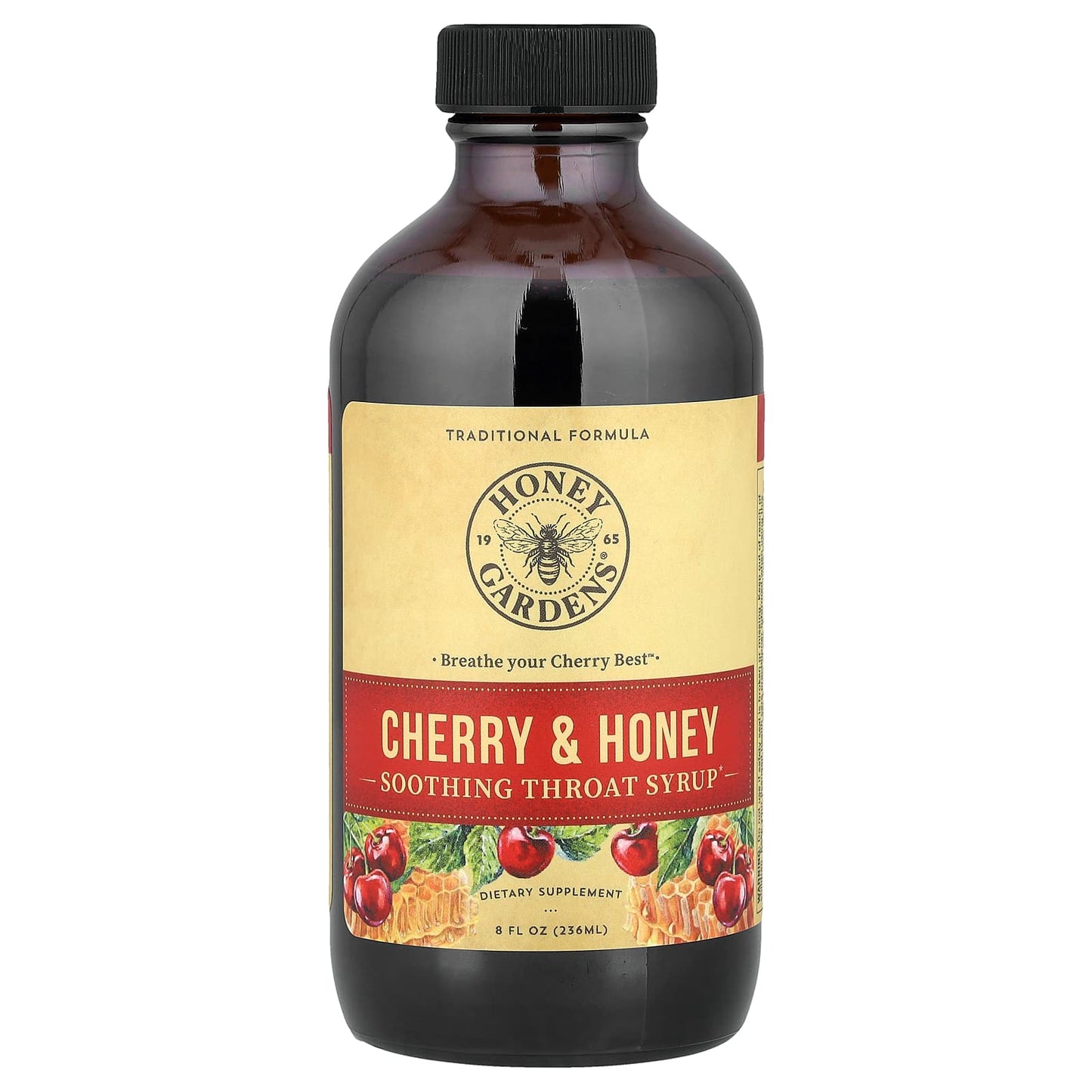 Zand, Soothing Throat Syrup, Cherry & Honey, 8 fl oz (236 ml) - Image 1