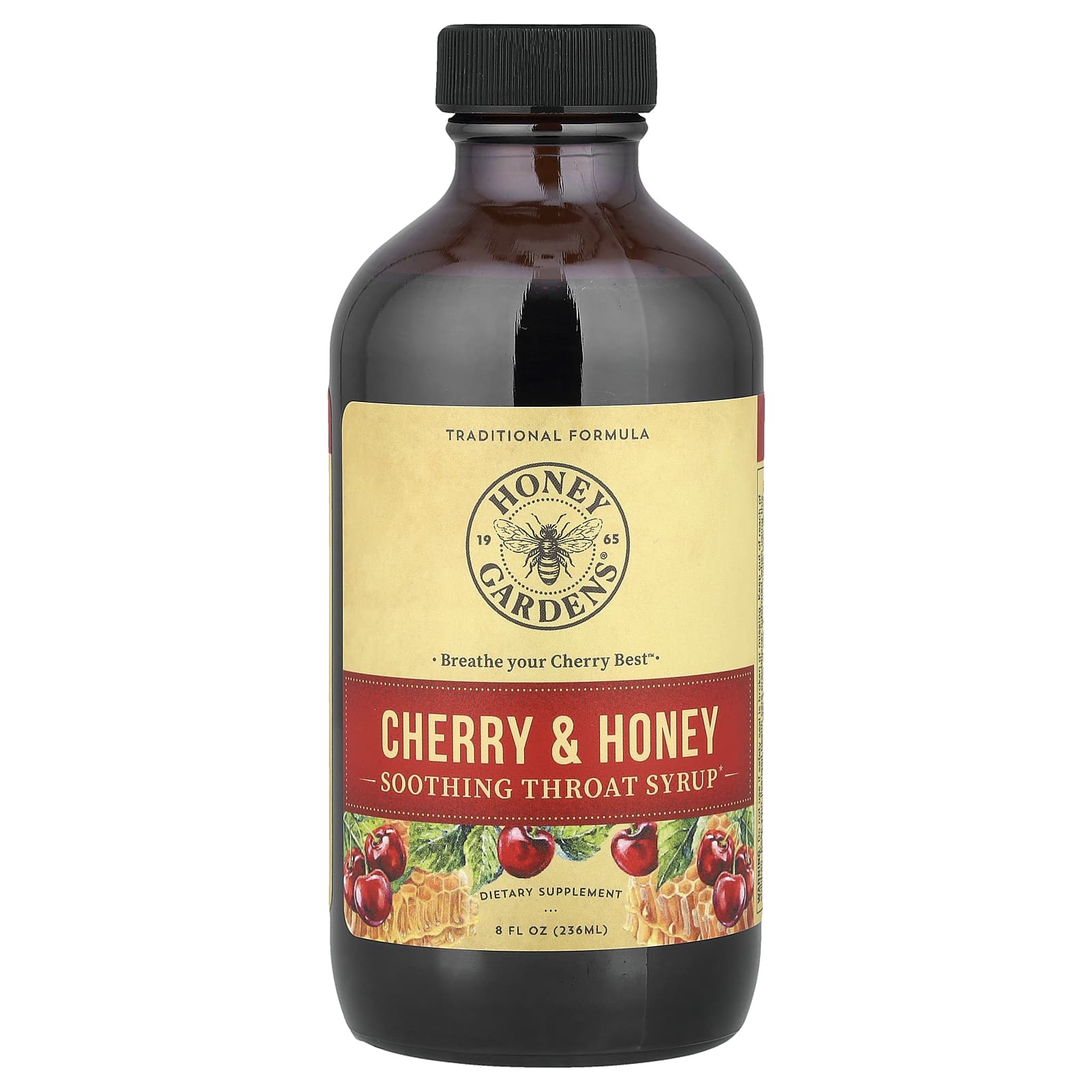 Zand, Soothing Throat Syrup, Cherry & Honey, 8 fl oz (236 ml) - Image 1
