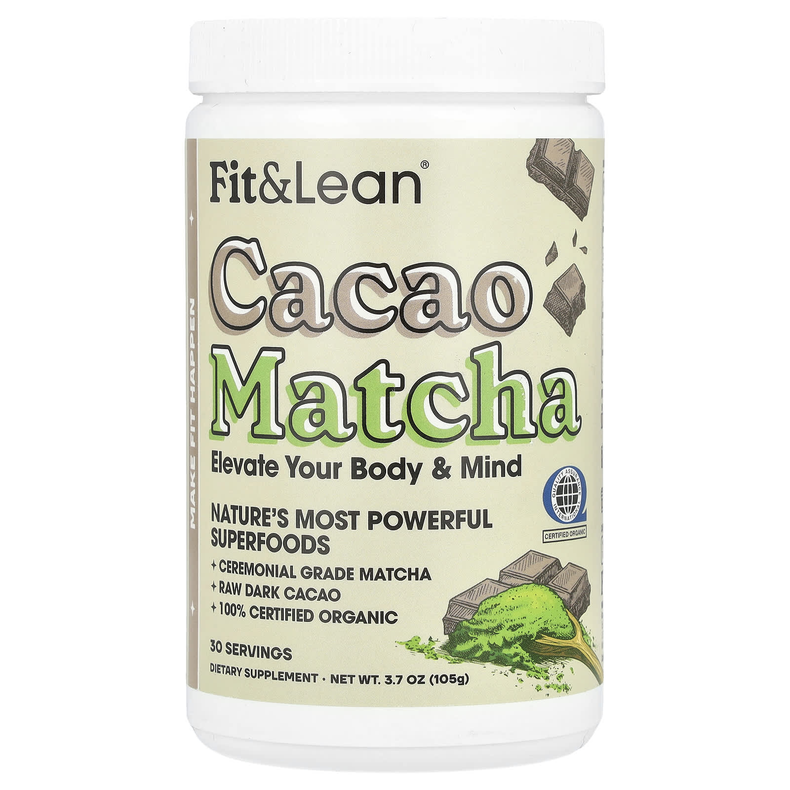 Boost Energy & Focus with Fit & Lean's Cacao Matcha Powder - Image 1