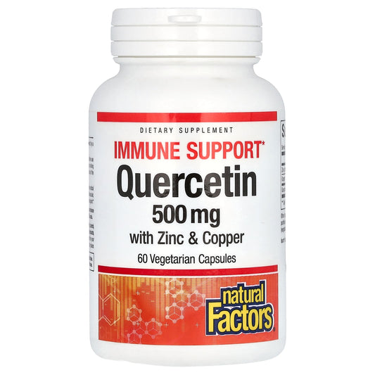 Natural Factors, Immune Support, Quercetin, 500 mg, 60 Vegetarian Capsules - Image 1