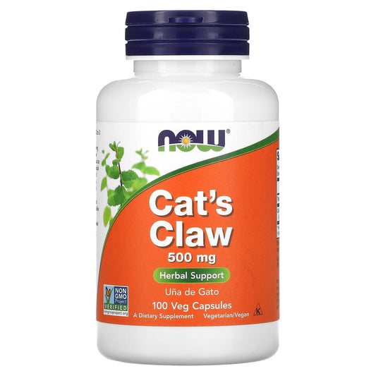 NOW Foods, Cat's Claw, 500 mg, 100 Veg Capsules - Image 1