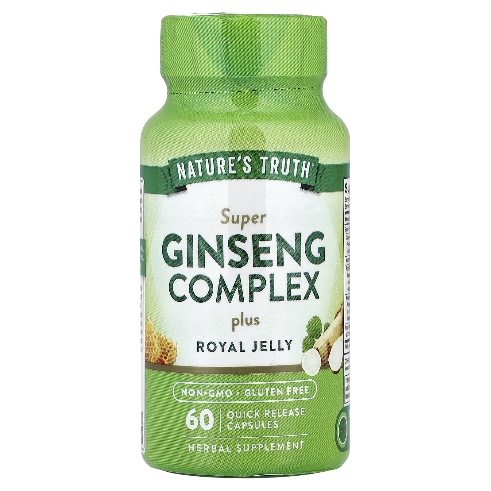 Nature's Truth, Super Ginseng Complex Plus Royal Jelly, 60 Quick Release Capsules - Image 1