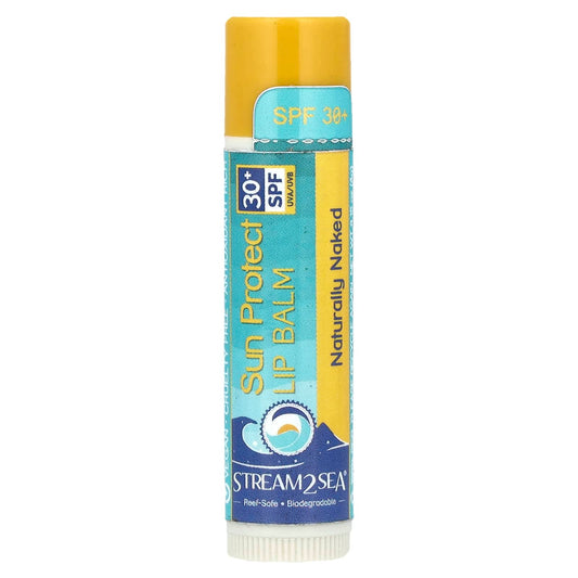 Stream2Sea, Sun Protect Lip Balm, SPF 30+, Naturally Naked, 0.15 oz (4 g) - Image 1