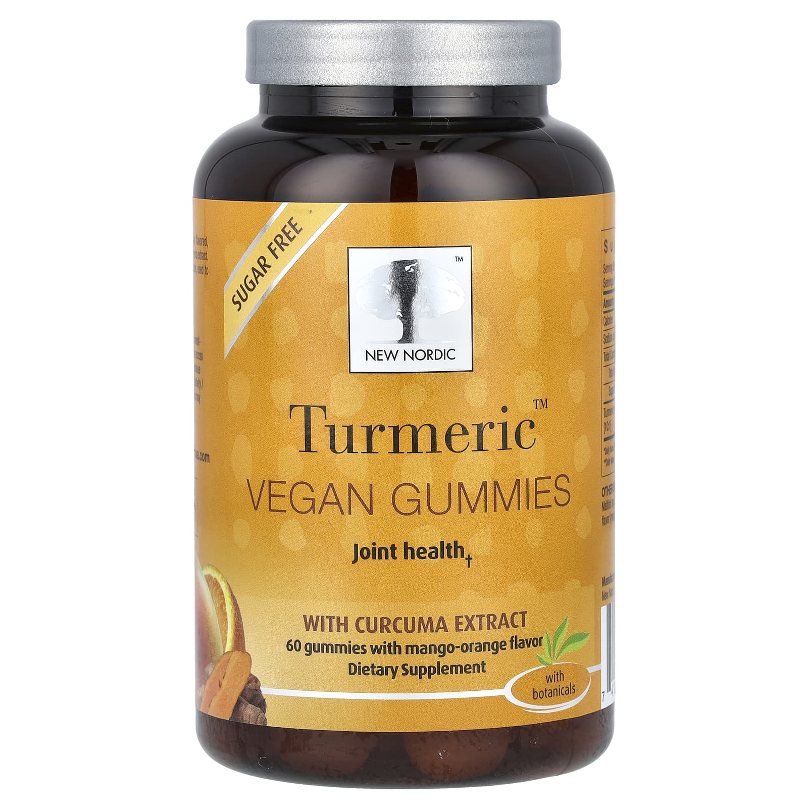 New Nordic, Turmeric Vegan Gummies with Curcuma Extract, Mango-Orange, 60 Gummies (150 mg per Gummy) - Image 1