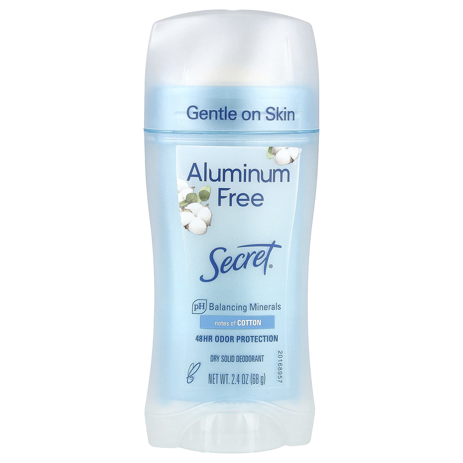 Secret, Aluminum Free Deodorant, Cotton, 2.4 oz (68 g) - Image 1