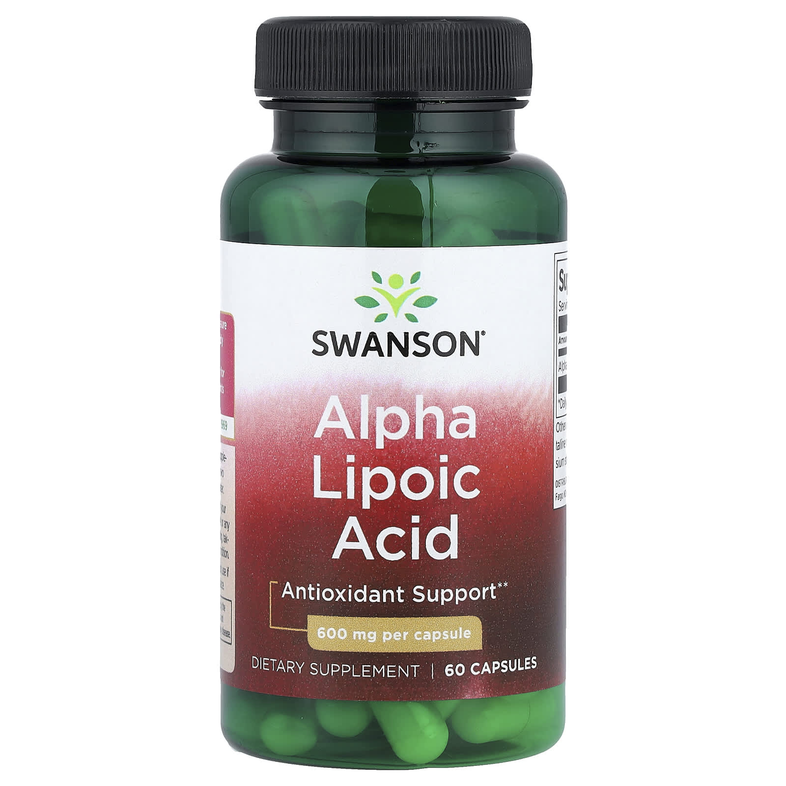 Swanson, Alpha Lipoic Acid, 600 mg, 60 Capsules - Image 1