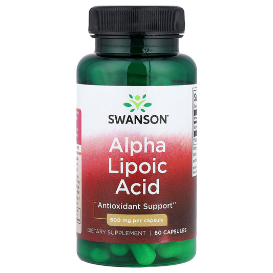 Swanson, Alpha Lipoic Acid, 600 mg, 60 Capsules - Image 1