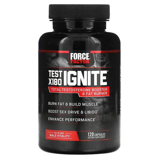 Boost Testosterone & Burn Fat with Force Factor Test X180 Ignite - Image 1