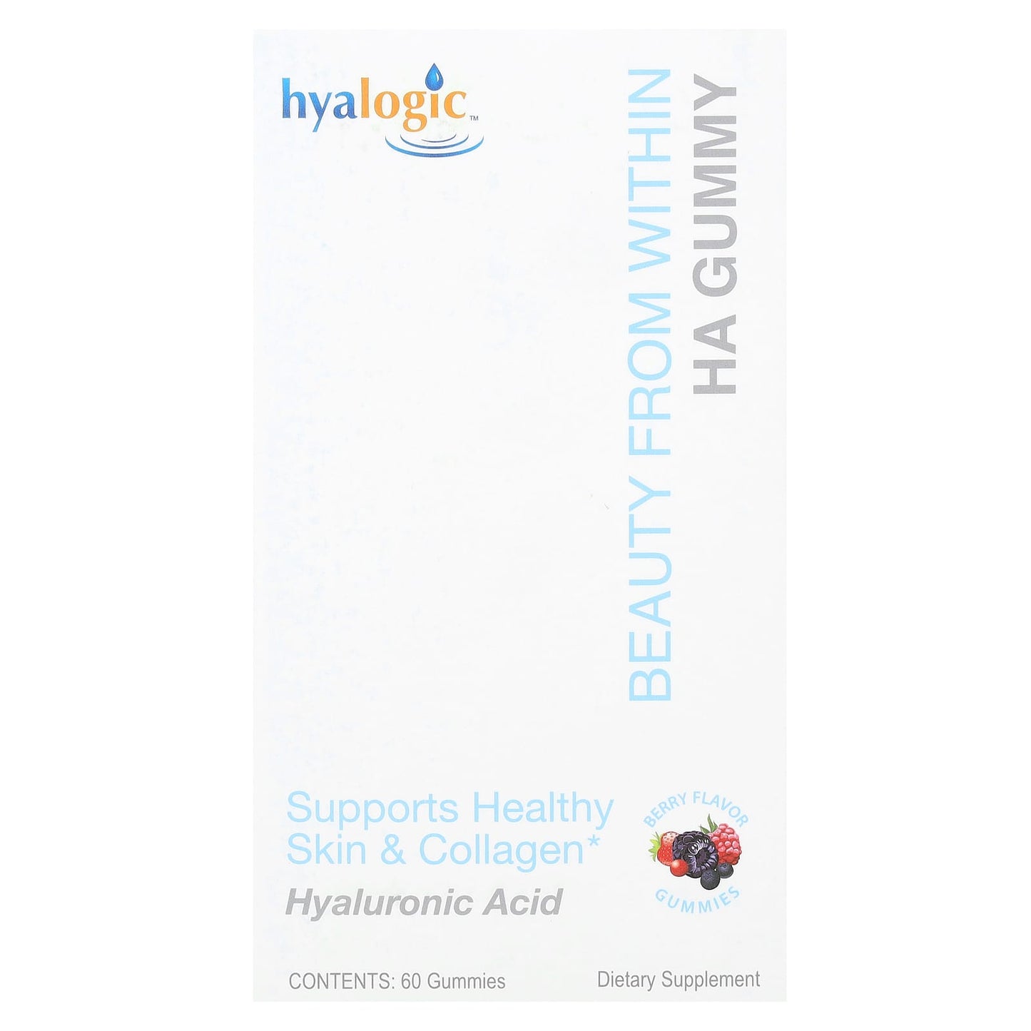 Beauty From Within: Hyalogic HA Gummy Berry Fruit Flavor 60 Count - Image 1
