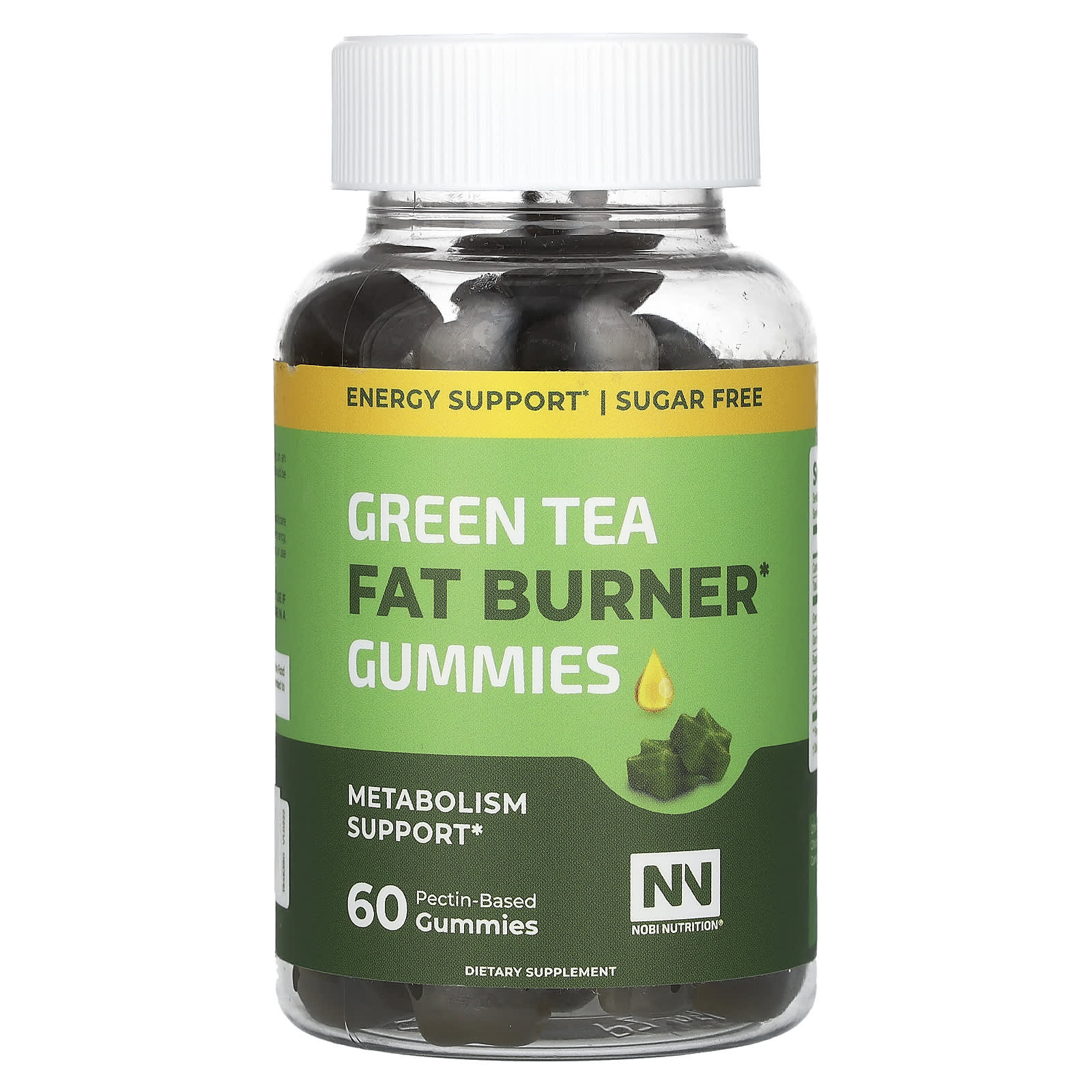 Nobi Nutrition, Green Tea Fat Burner Gummies, 60 Pectin-Based Gummies - Image 1
