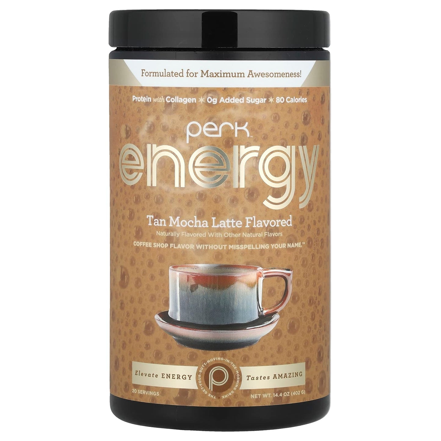 Perk Energy, Tan Mocha Latte, 14.4 oz (402 g) - Image 1
