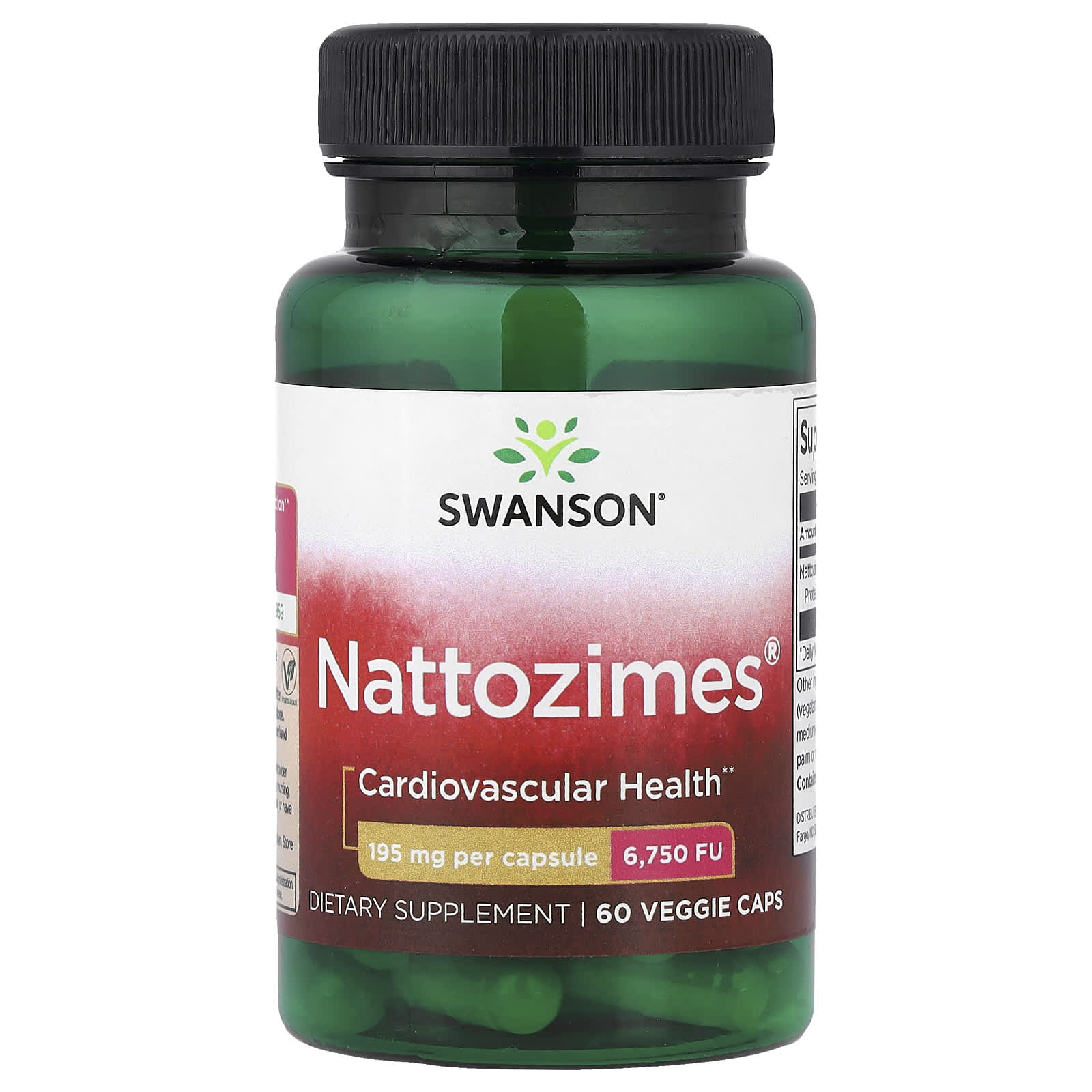 Swanson, Nattozimes®, 195 mg, 60 Veggie Caps - Image 1