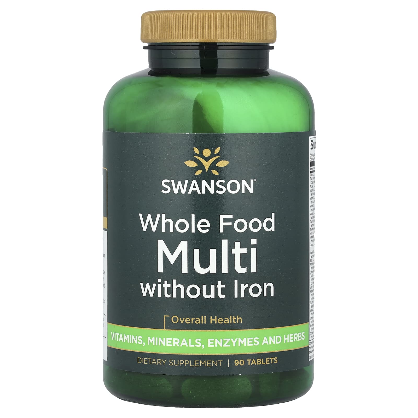Swanson, Whole Food Multi Without Iron, 90 Tablets - Image 1