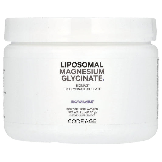 Codeage, Liposomal Magnesium Glycinate Powder, Unflavored, 3 oz (85.2 g)