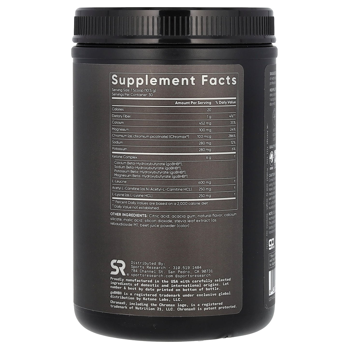 Sports Research, Keto+, Fruit Punch, 11.1 oz (315 g) - Image 2