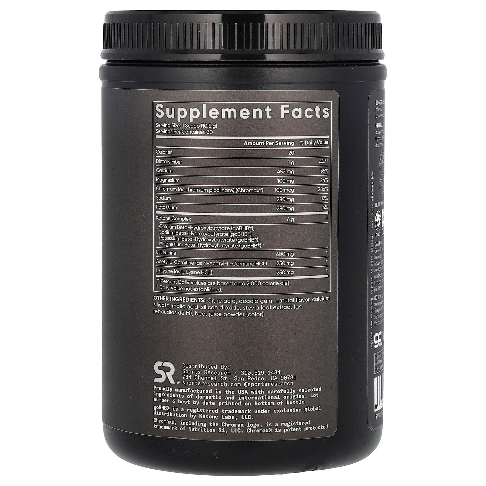 Sports Research, Keto+, Fruit Punch, 11.1 oz (315 g) - Image 2