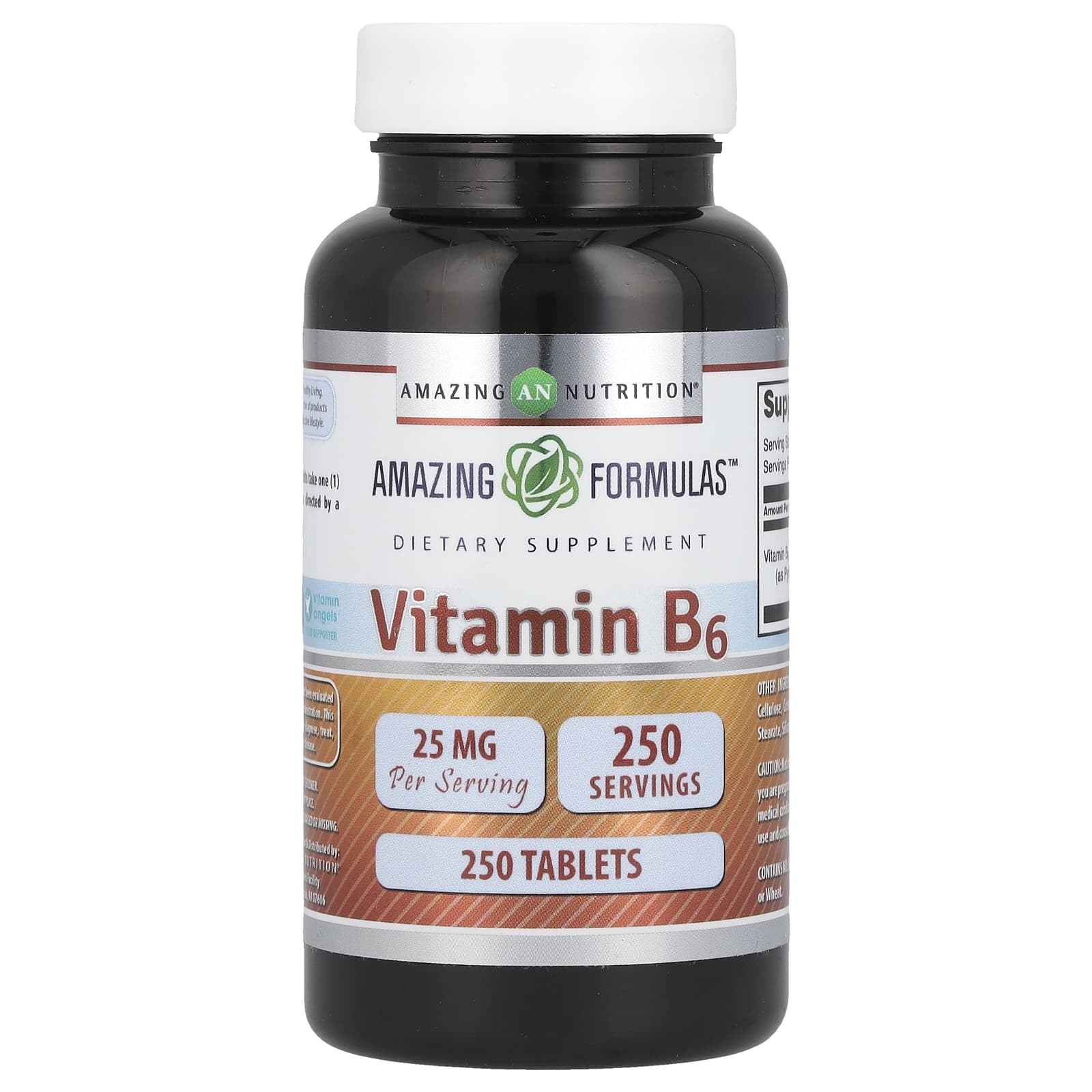 <strong>Vitamin B6 25 mg, 250 Tablets - Boost Metabolism & Energy</strong> - Image 1