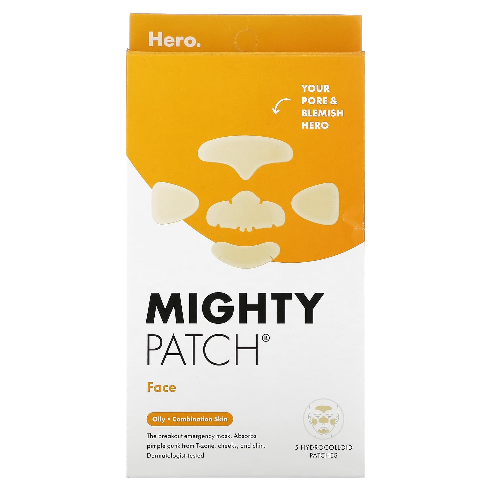 Hero Cosmetics Mighty Patch Face Oily Combination Skin Breakout Solution - Image 1