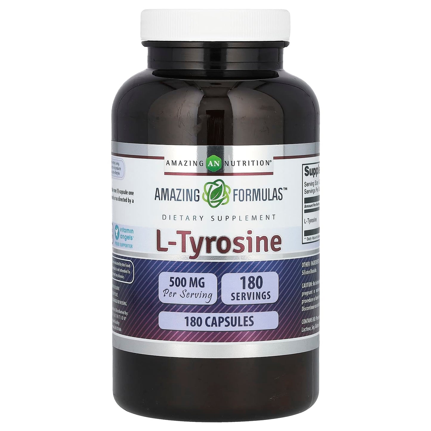 Boost Brain Function with L-Tyrosine 500mg, 180 Capsules - Image 1