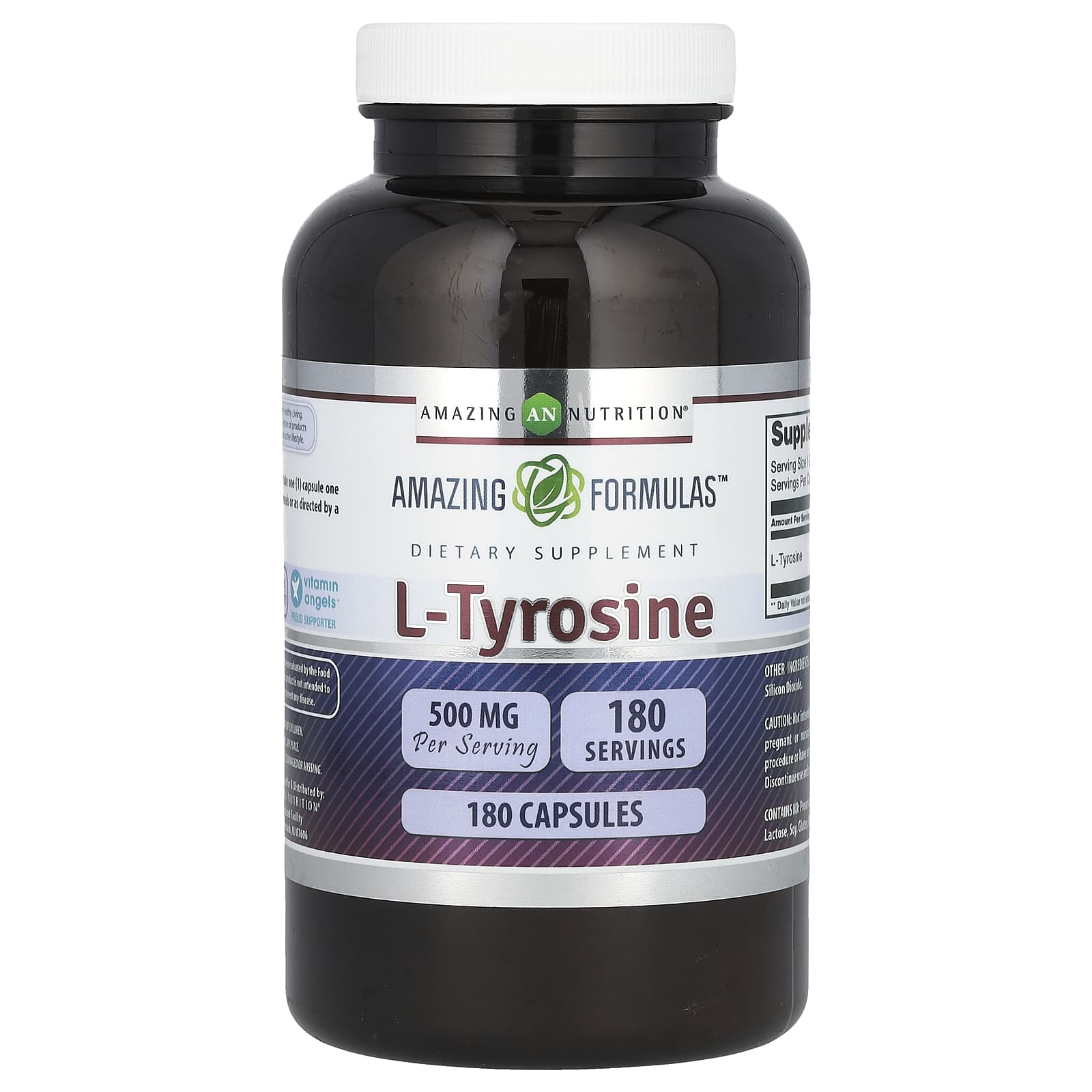 Boost Brain Function with L-Tyrosine 500mg, 180 Capsules - Image 1