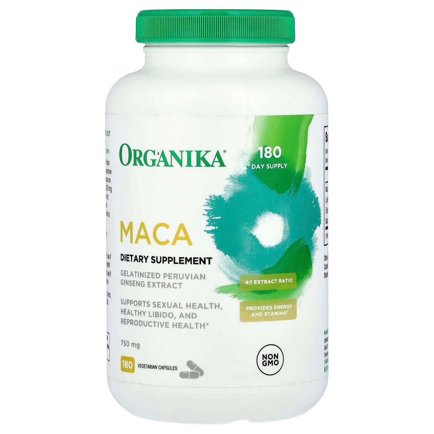 Organika, MACA, 750 mg, 180 Vegetarian Capsules - Image 1
