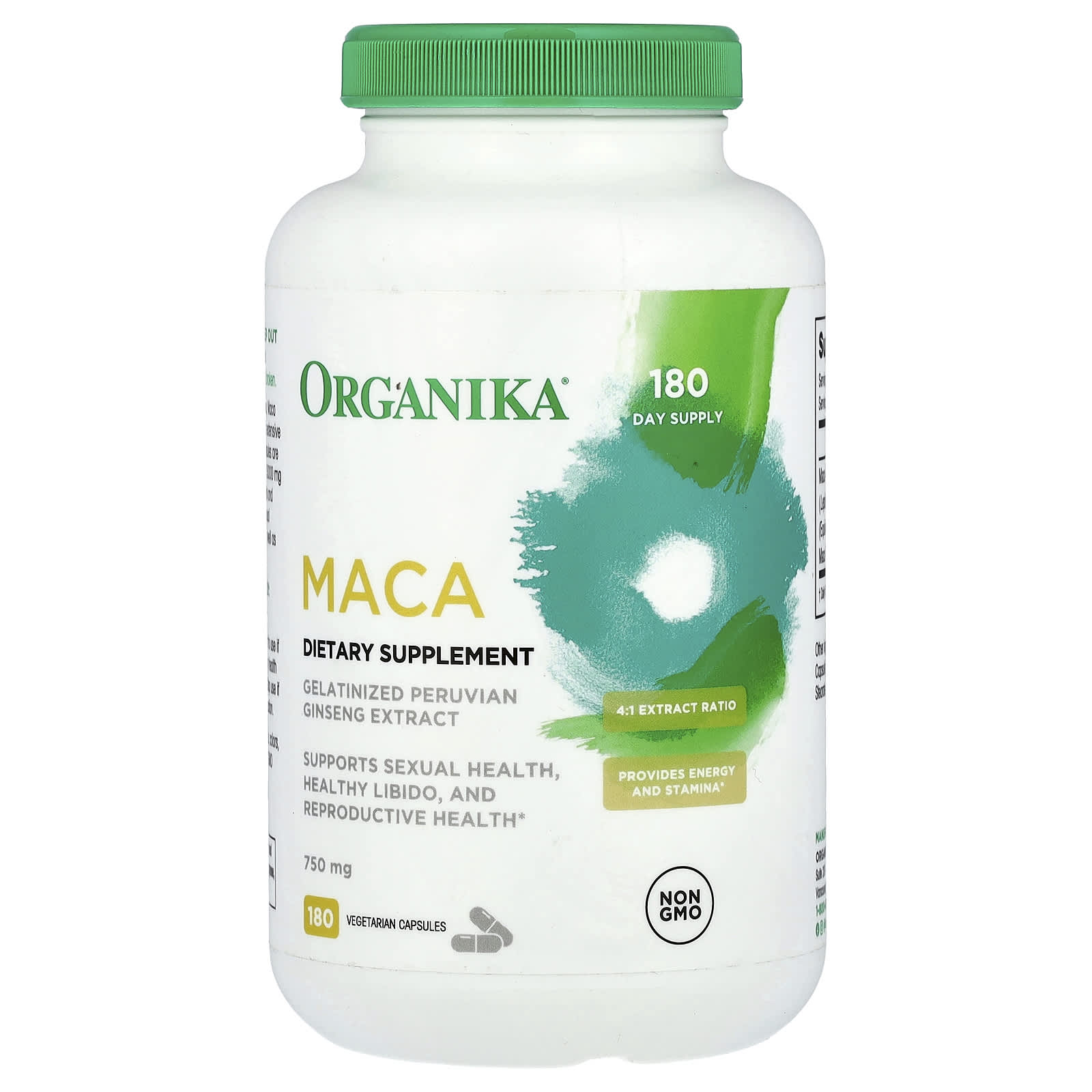 Organika, MACA, 750 mg, 180 Vegetarian Capsules - Image 1