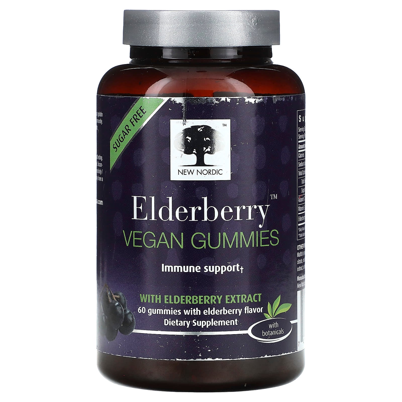 New Nordic, Elderberry Vegan Gummies, 60 Gummies - Image 1