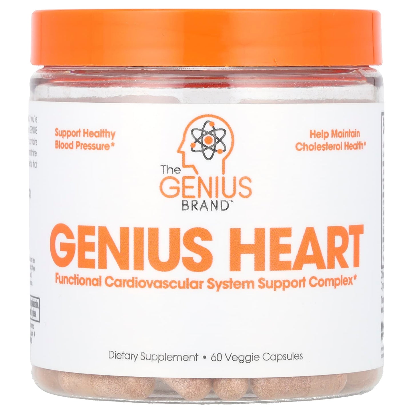The Genius Brand, Genius Heart , 60 Veggie Capsules - Image 1