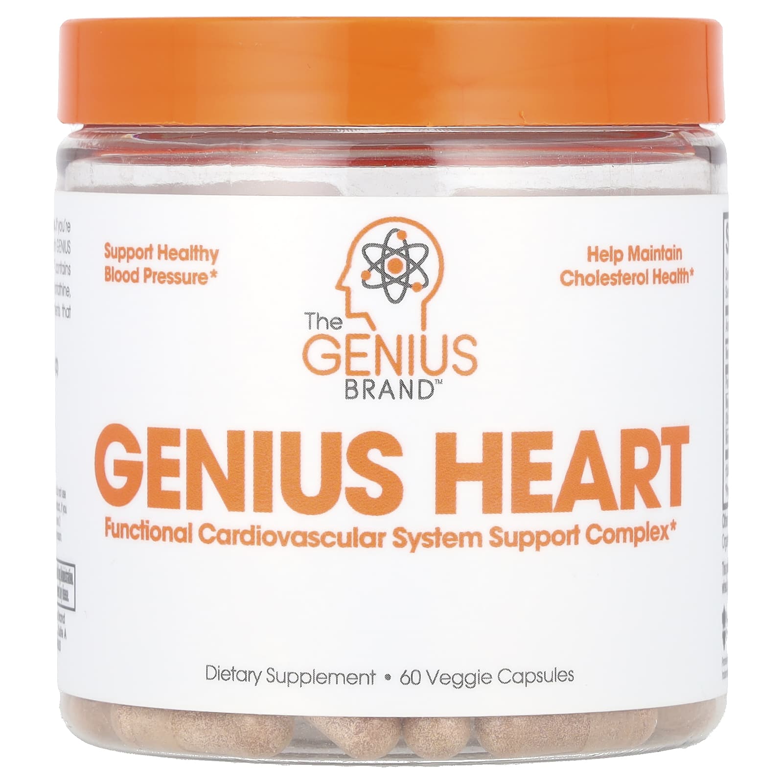 The Genius Brand, Genius Heart , 60 Veggie Capsules - Image 1