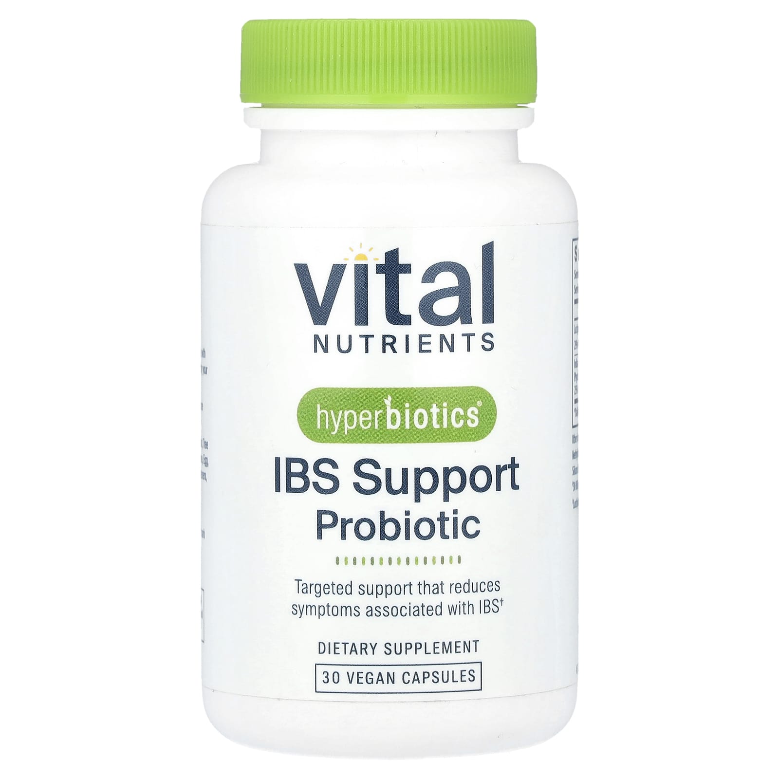 Vital Nutrients, Hyperbiotics®, IBS Support Probiotic, 30 Vegan Capsules - Image 1