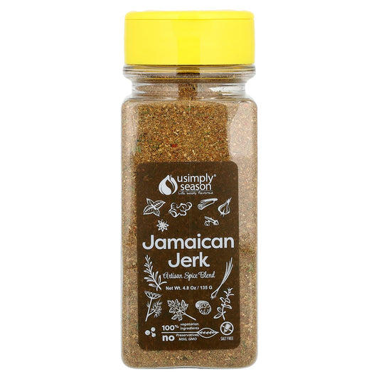 USimplySeason, Artisan Spice Blend, Jamaican Jerk, 4.8 oz (135 g) - Image 1