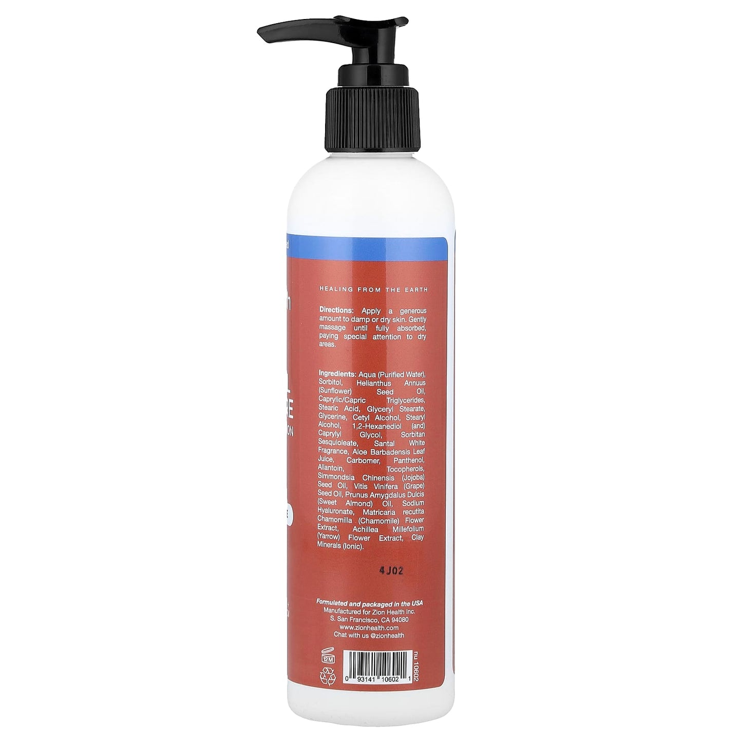 Zion Health, Mineral Moisture Daily Body Lotion, Santal White , 8 fl oz (227 ml) - Image 2