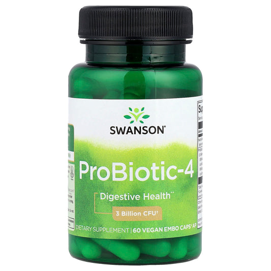 Swanson, ProBiotic-4, 60 Vegan Embo Caps® AP - Image 1