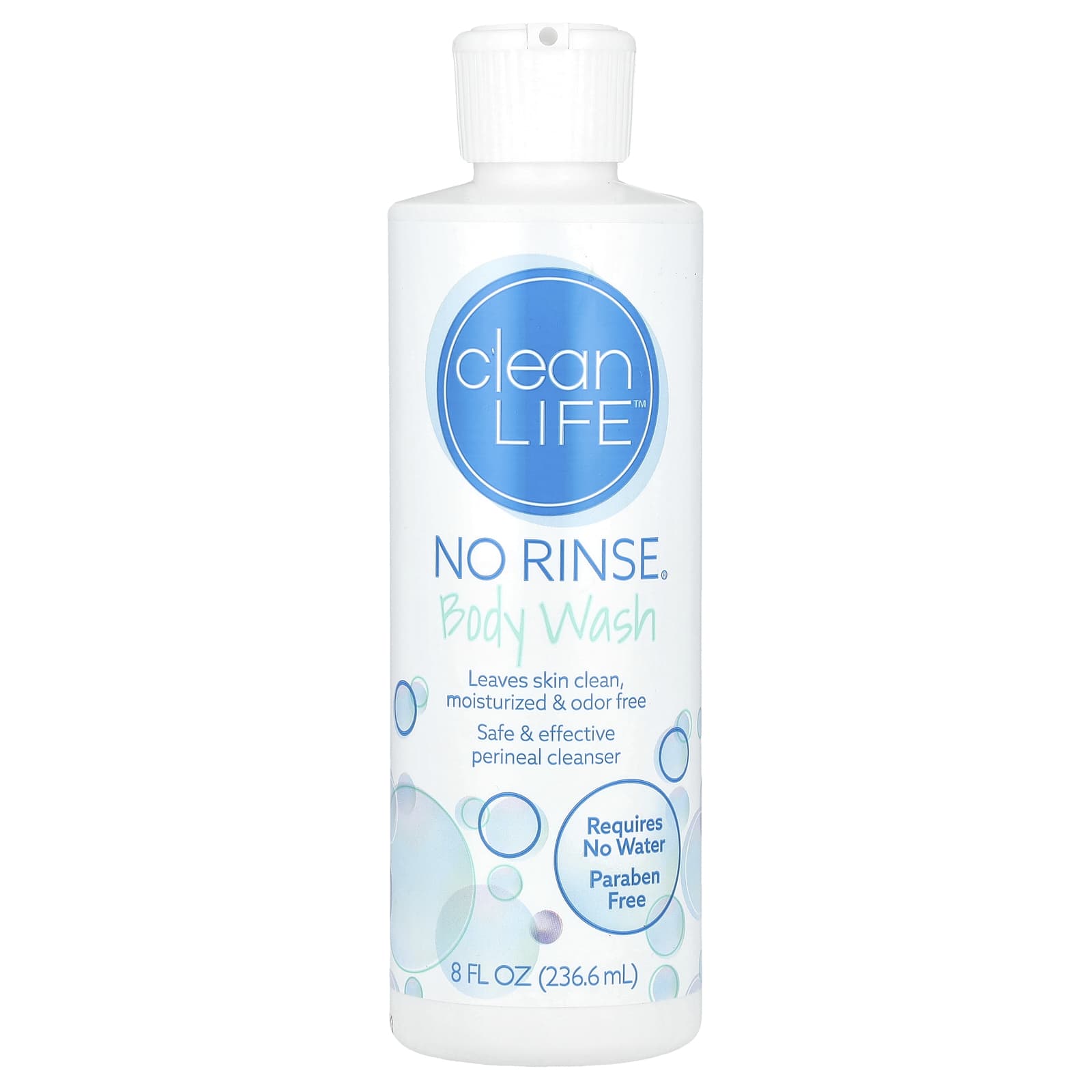 CleanLife No Rinse Perineal Body Wash, Gentle & Effective, 8 fl oz - Image 1