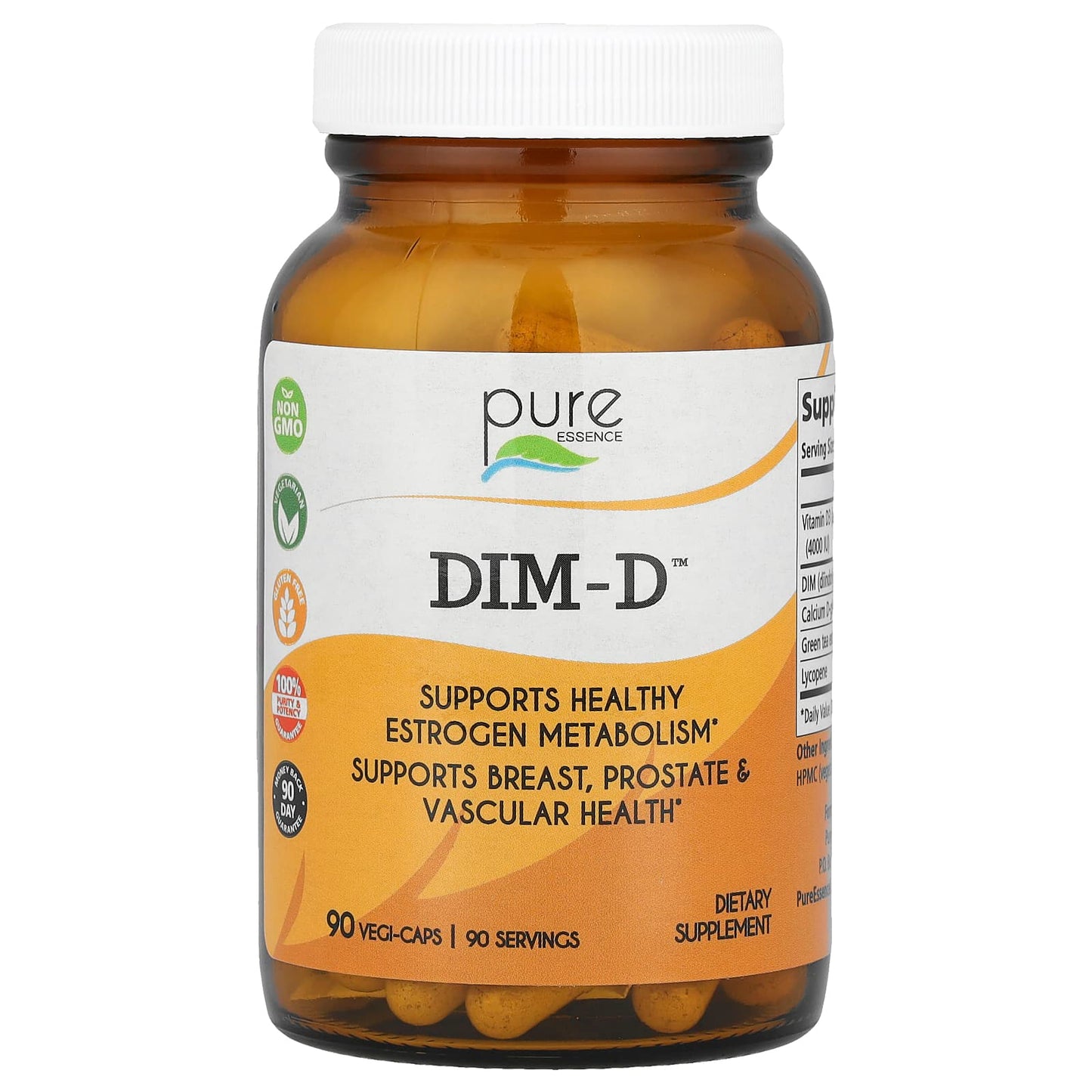 Pure Essence, DIM-D™, 90 Vegi-Caps - Image 1