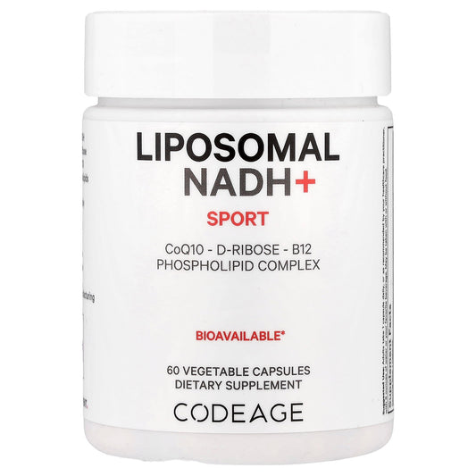 Boost Energy with Codeage Liposomal NADH+, 60 Veg Capsules - Image 1