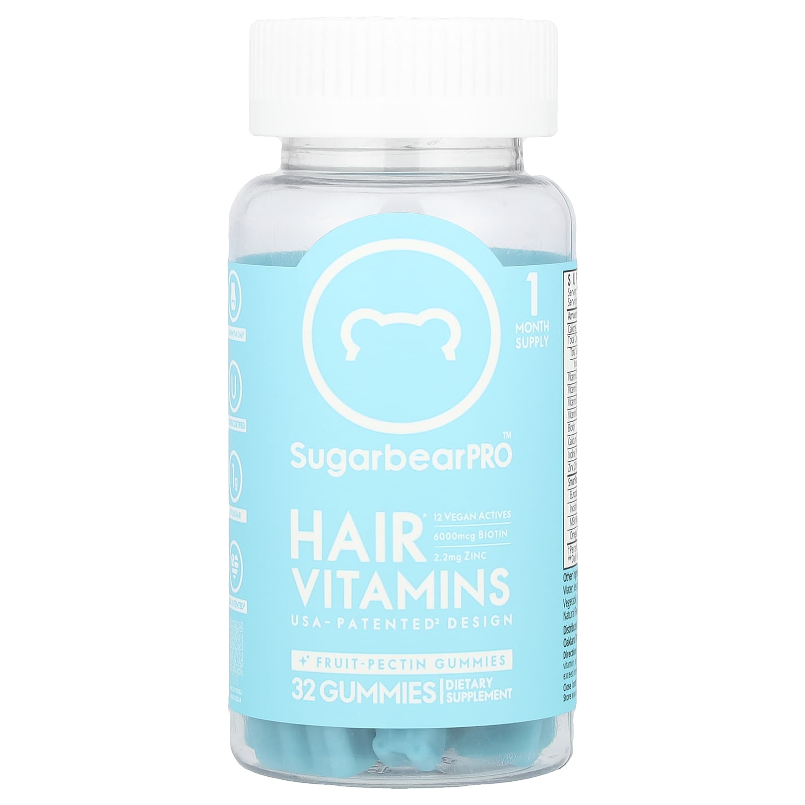 SugarbearPro, Hair Vitamins Gummies, 32 Gummies - Image 1
