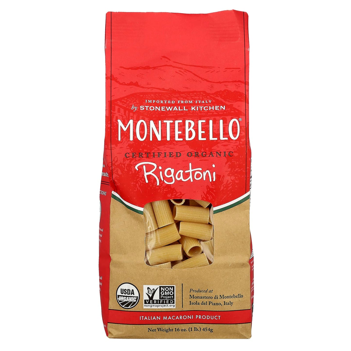 Montebello, Organic Rigatoni, 16 oz (454 g) - Image 1