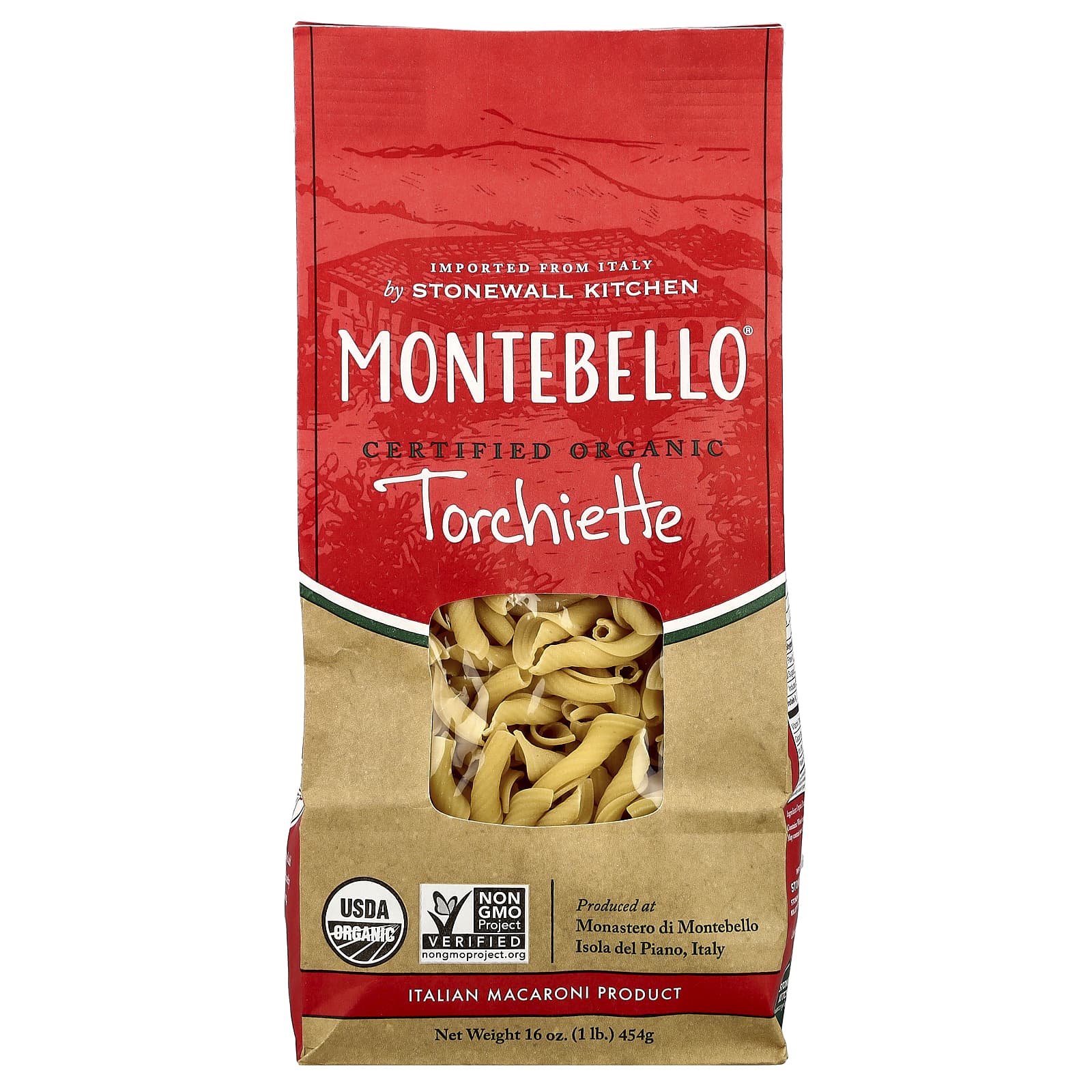 Montebello, Organic Torchiette, 16 oz (454 g) - Image 1